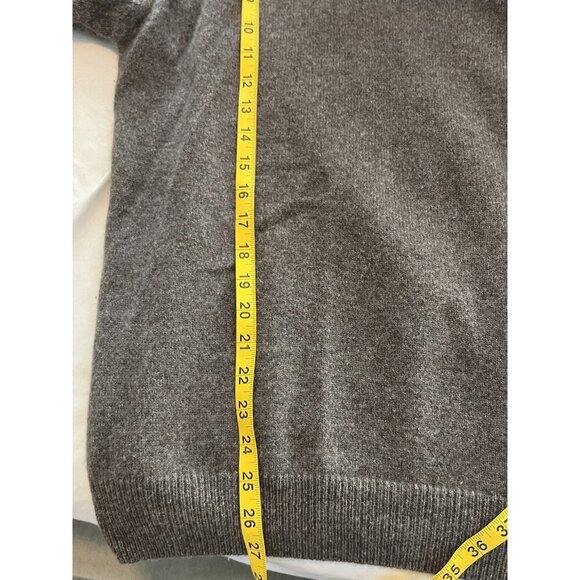 Ledbury Bebinsale 3 Button Brewer Mockneck Sweater 100% Wool Size XL Brown - Picture 14 of 15